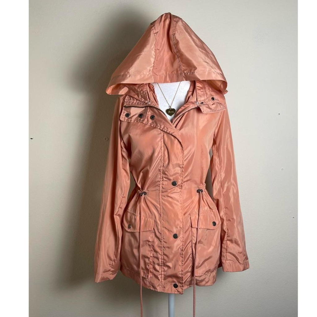 Womens Peach Hooded Jacket